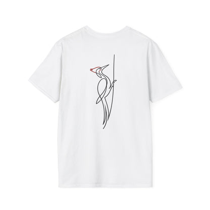 Pileated Woodpecker One Line T-Shirt - Back Print