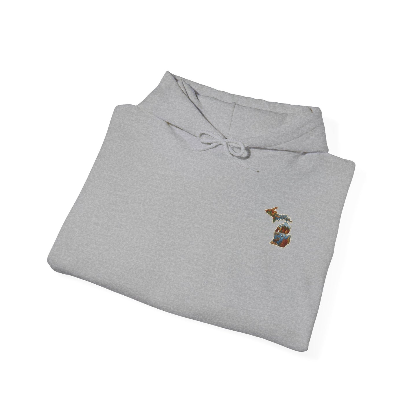 Michigan Scenic Patch Print Hoodie - Back Print