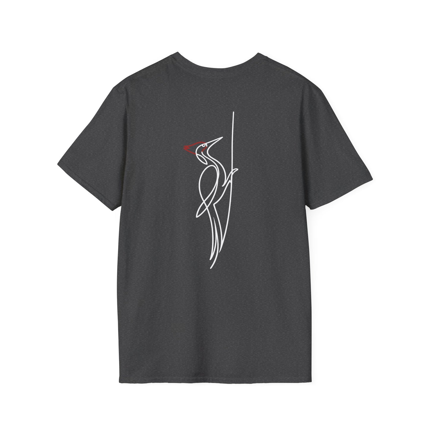 Pileated Woodpecker One Line T-Shirt - Back Print
