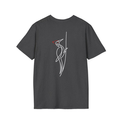 Pileated Woodpecker One Line T-Shirt - Back Print