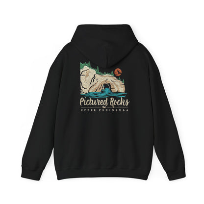 Pictured Rocks Lover's Leap Hoodie - Back Print