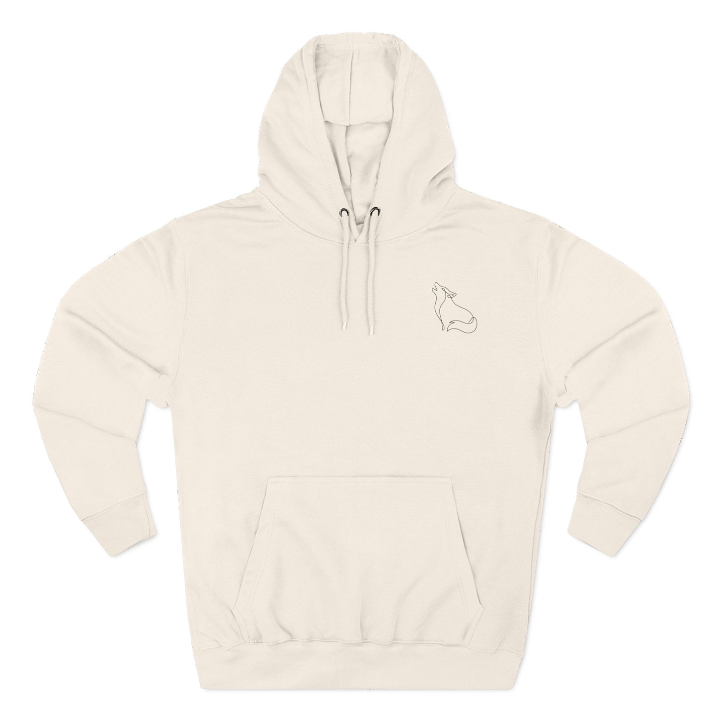 Wolf One Line Hoodie Backprint