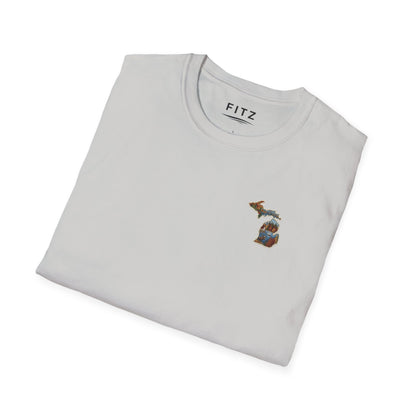 Michigan Scenic Patch Print T-Shirt - Back Print