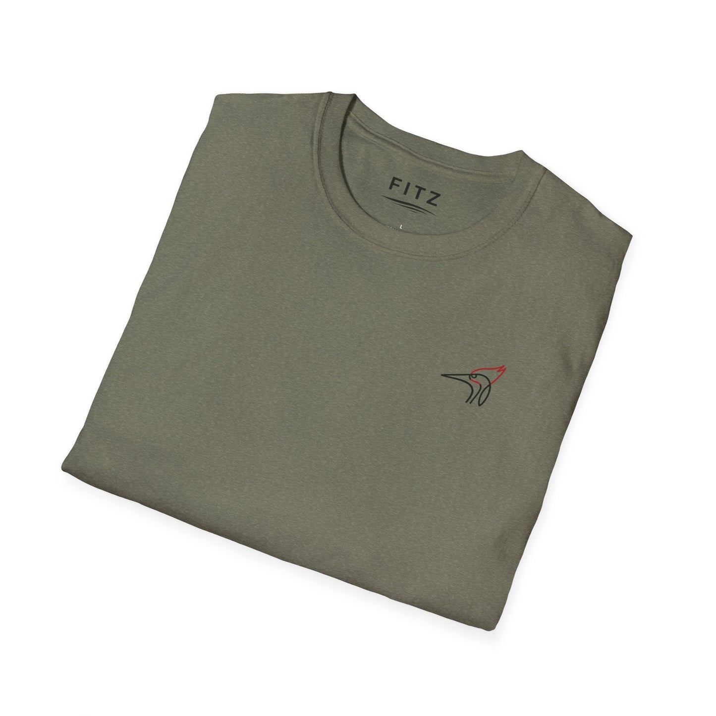 Pileated Woodpecker One Line T-Shirt - Back Print