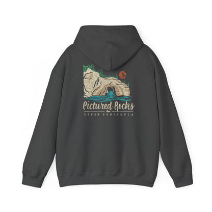 Pictured Rocks Lover's Leap Hoodie - Back Print