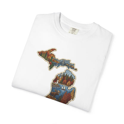 Michigan Scenic Patch Print T-Shirt - Heavyweight Comfort Colors