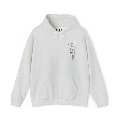 Pileated Woodpecker One Line Hoodie