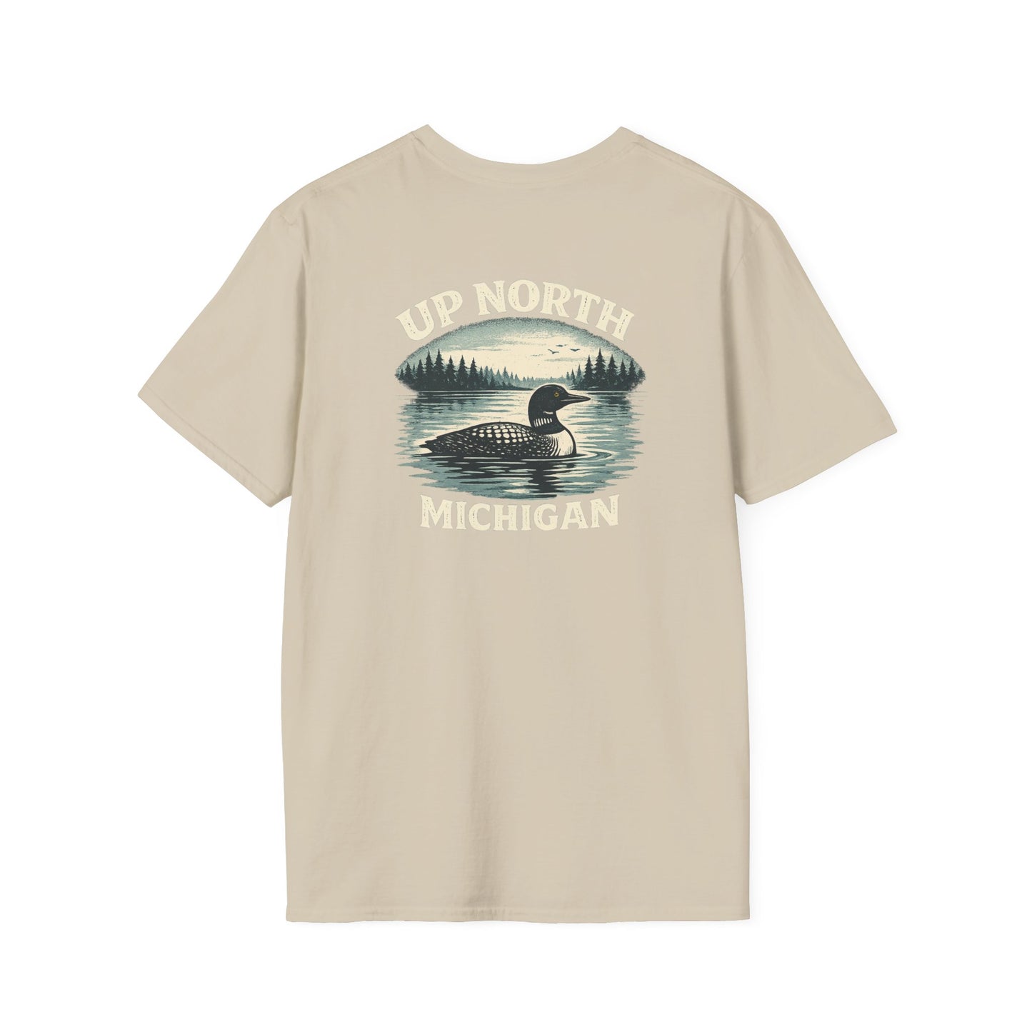 Loon Up North Michigan T-Shirt - Back Print
