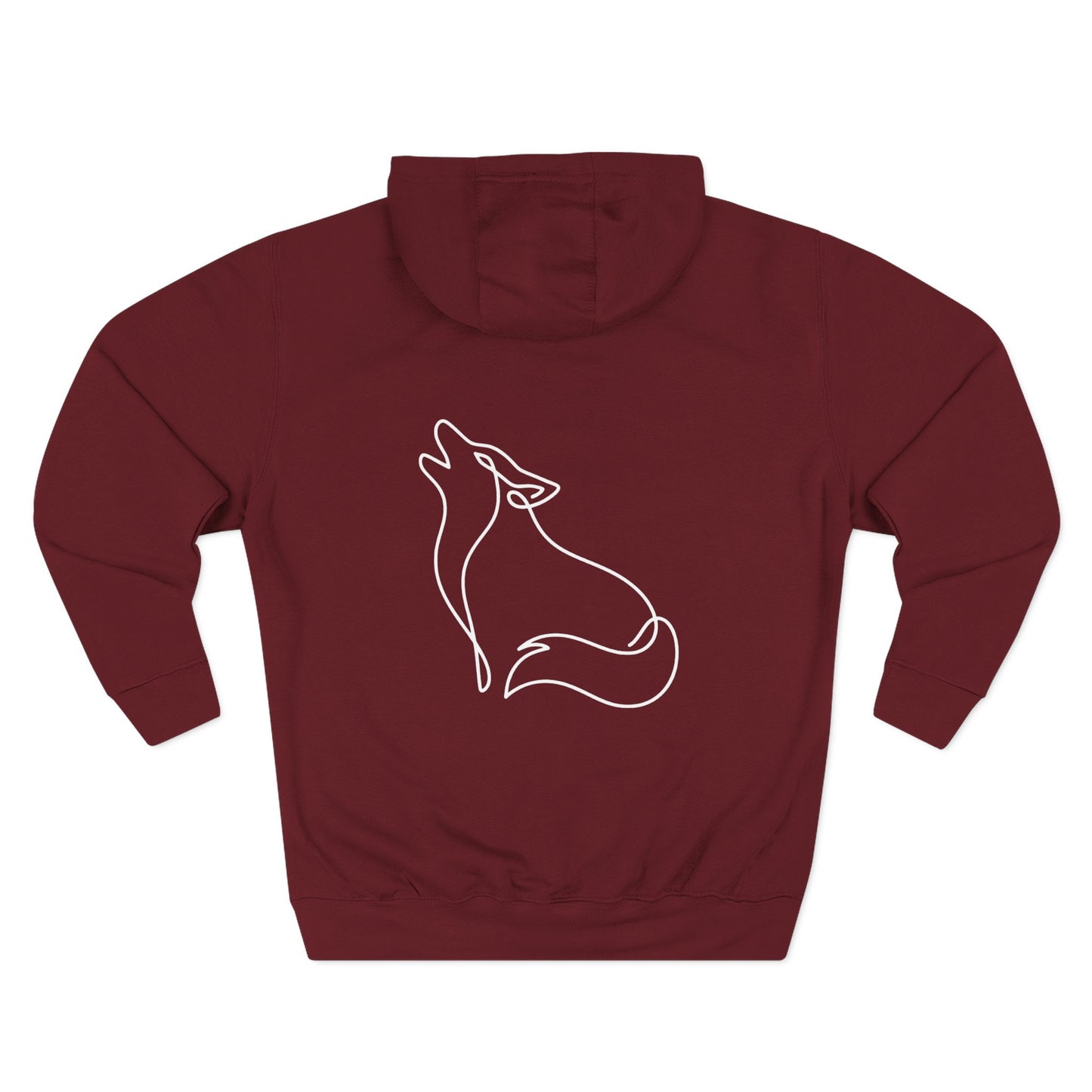 Wolf One Line Hoodie Backprint