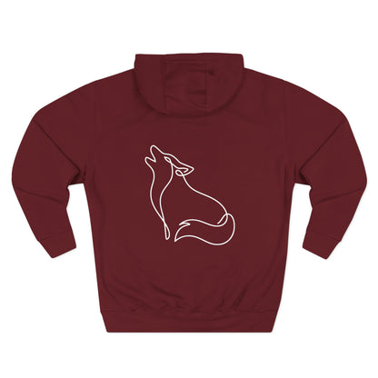 Wolf One Line Hoodie Backprint