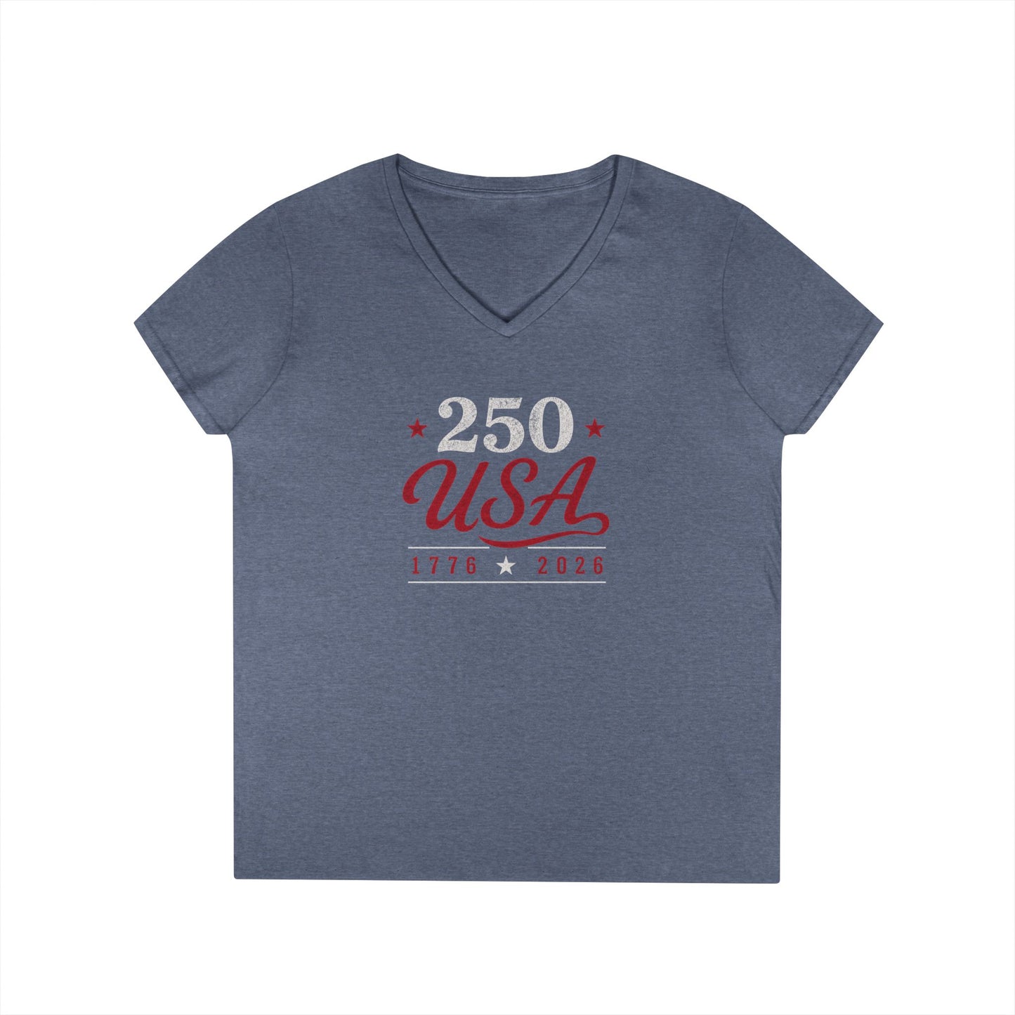 250 USA V-Neck T-Shirt