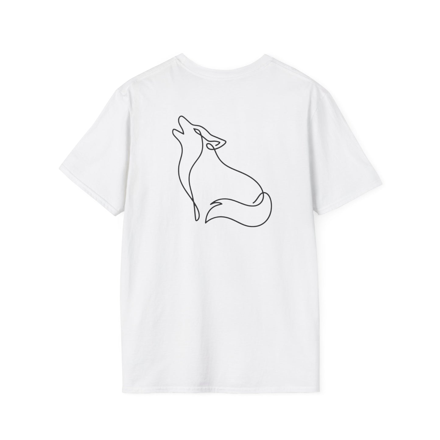 Wolf One Line T-Shirt - Back Print