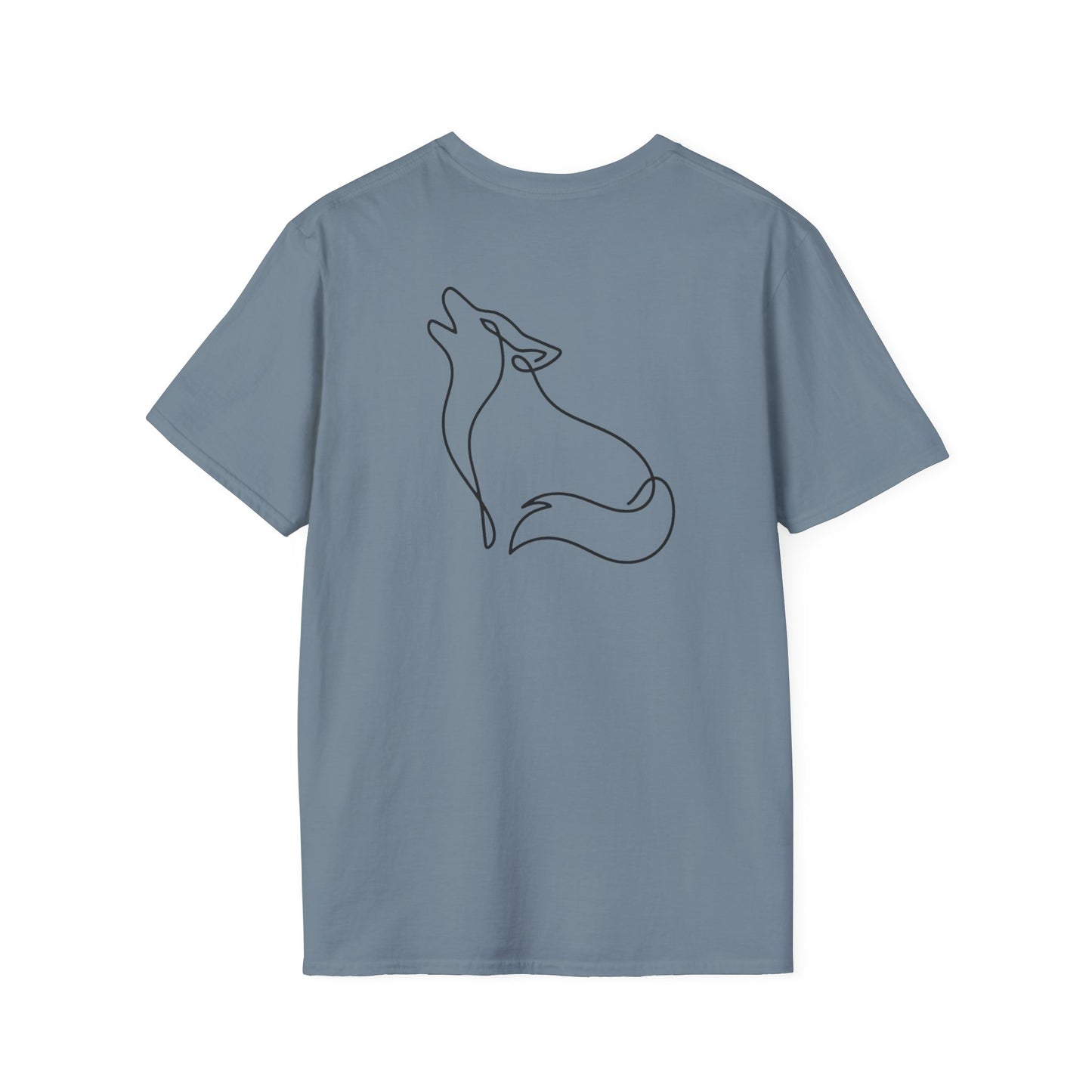 Wolf One Line T-Shirt - Back Print