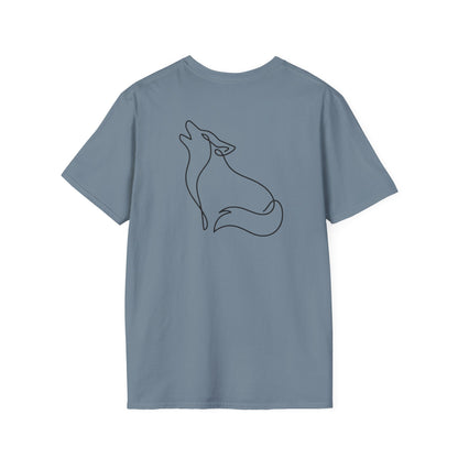 Wolf One Line T-Shirt - Back Print