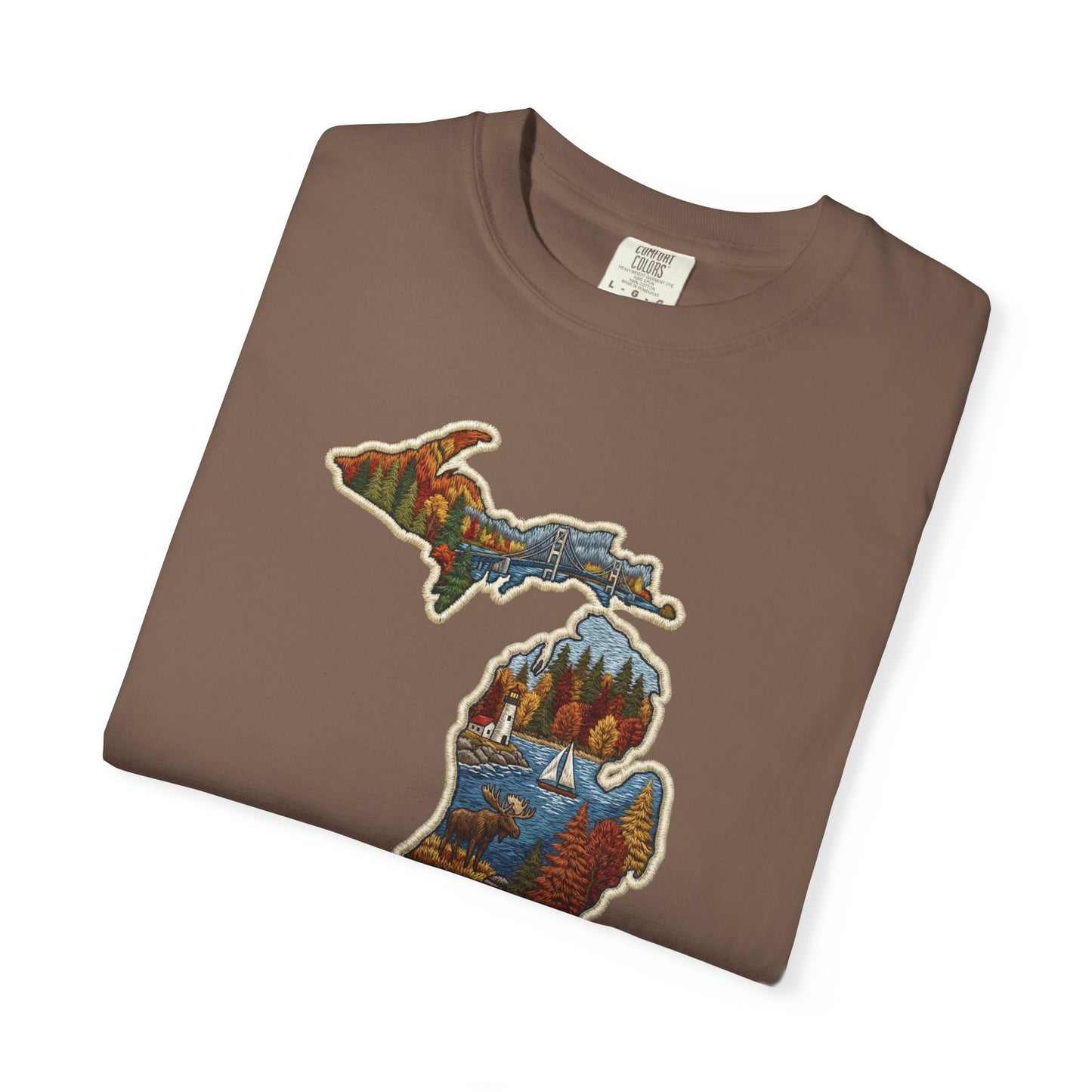 Michigan Scenic Patch Print T-Shirt - Heavyweight Comfort Colors