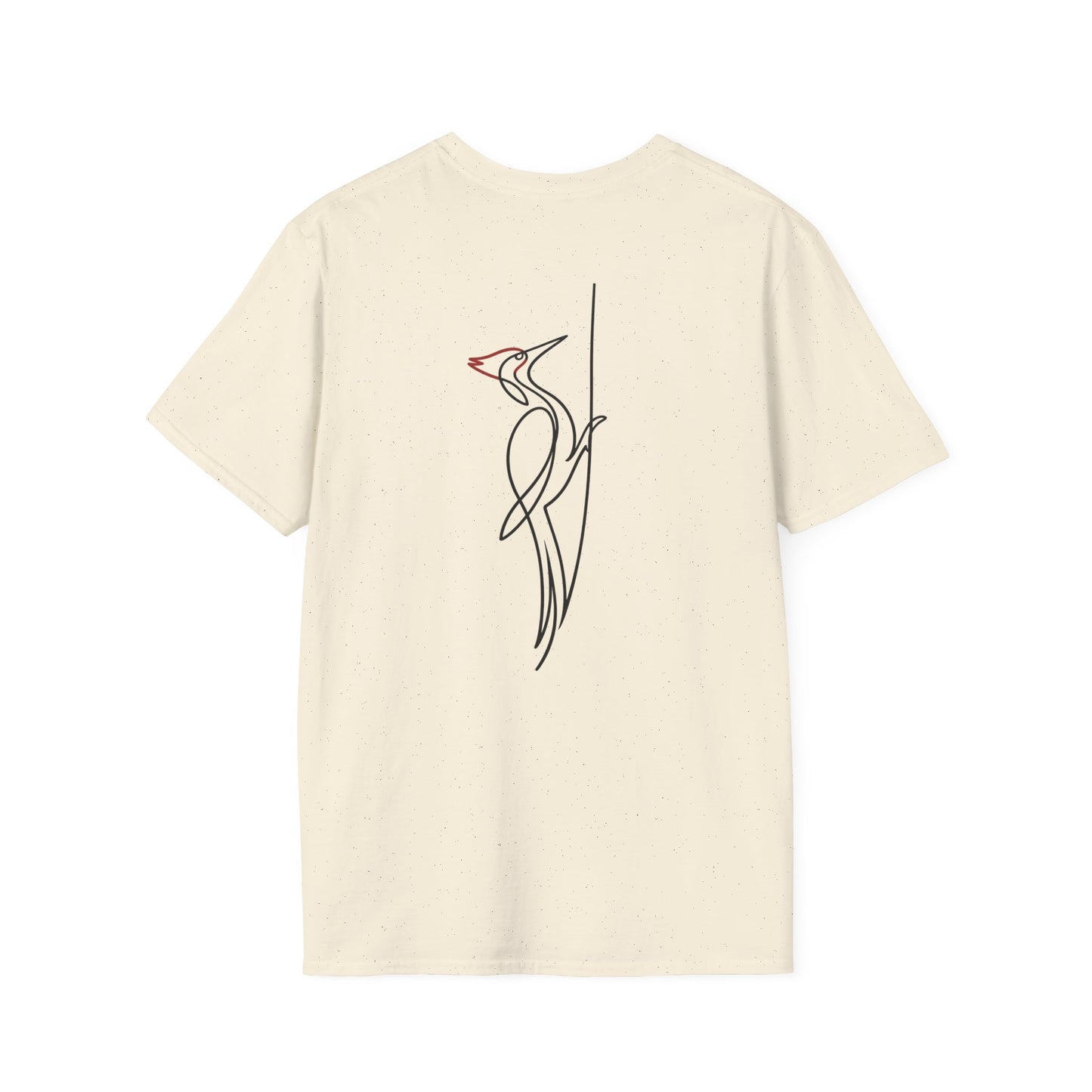 Pileated Woodpecker One Line T-Shirt - Back Print
