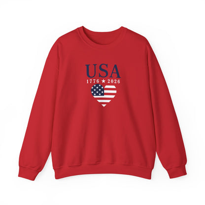 USA Heart Flag Sweatshirt