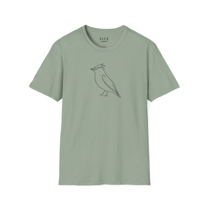Cedar Waxwing Line T-Shirt