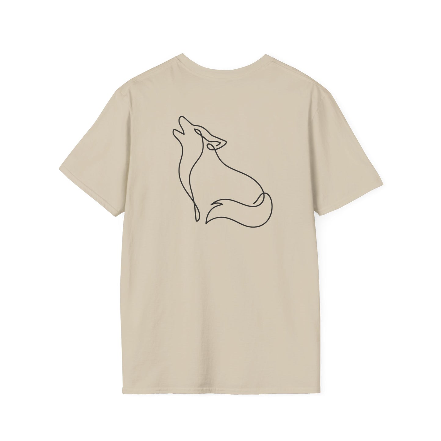 Wolf One Line T-Shirt - Back Print