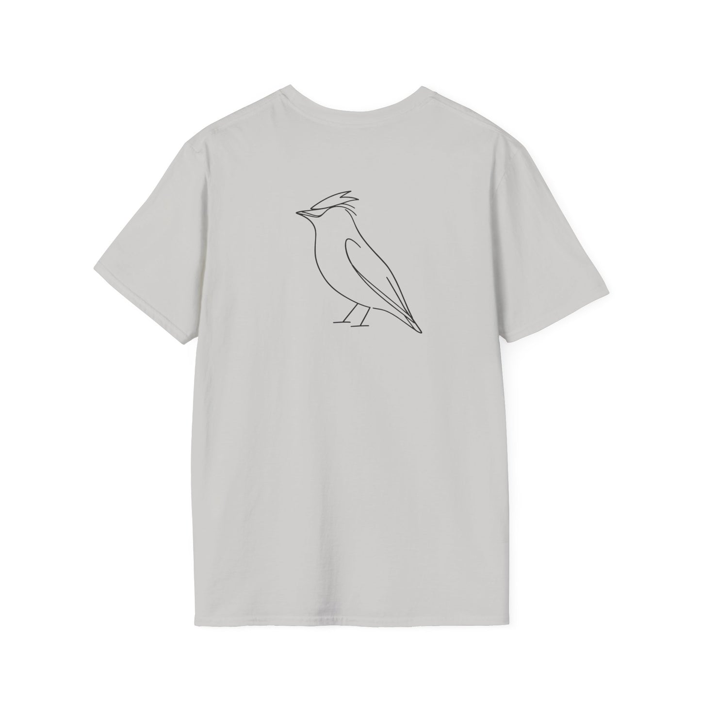 Cedar Waxwing Line T-Shirt - Back Print