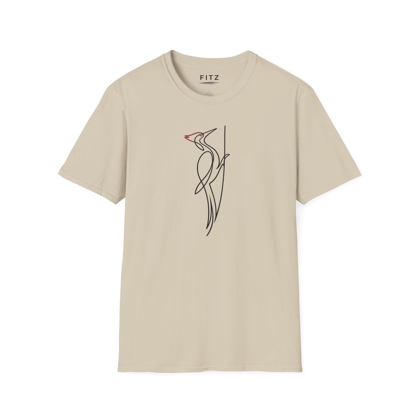 Pileated Woodpecker One Line T-Shirt