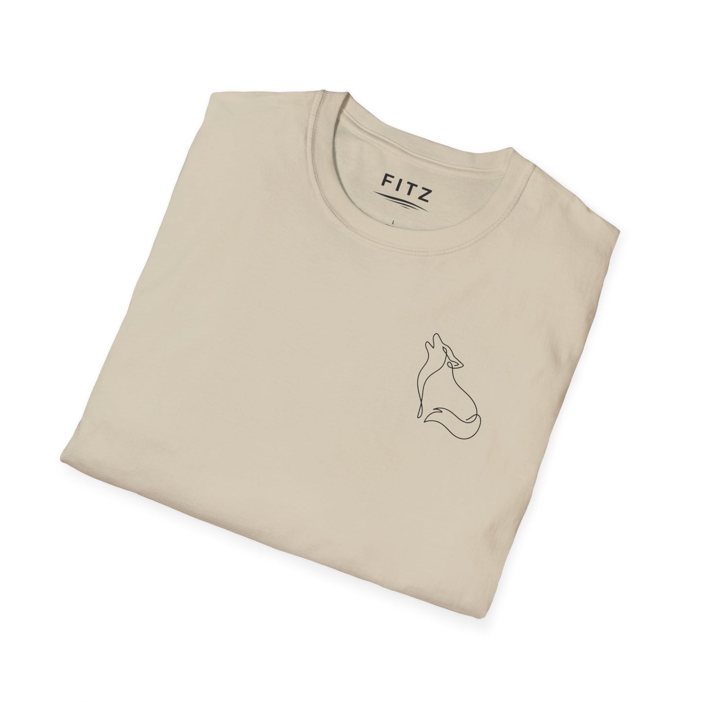Wolf One Line T-Shirt - Back Print