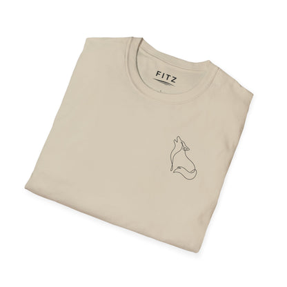 Wolf One Line T-Shirt - Back Print