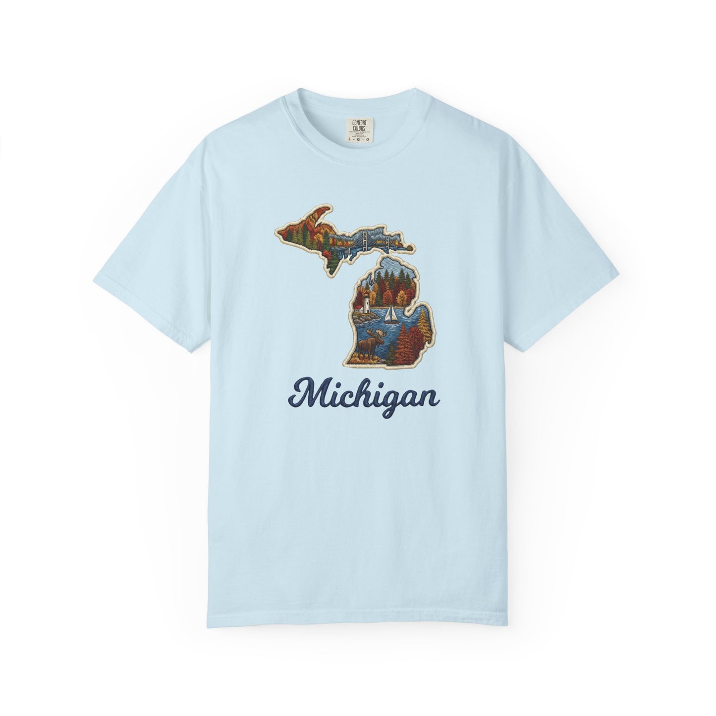 Michigan Scenic Patch Print T-Shirt - Heavyweight Comfort Colors