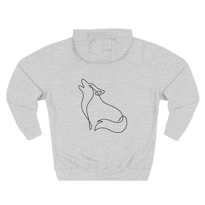 Wolf One Line Hoodie Backprint