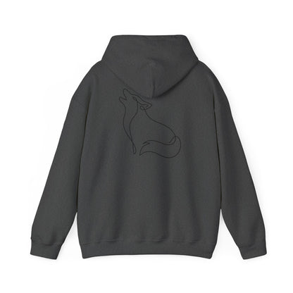 Wolf One Line Hoodie - Back Print