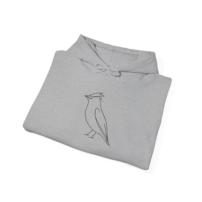 Cedar Waxwing Line Hoodie