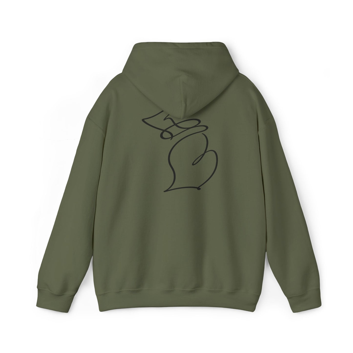 Michigan One Line Hoodie - Back Print