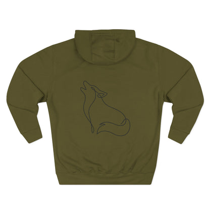 Wolf One Line Hoodie Backprint
