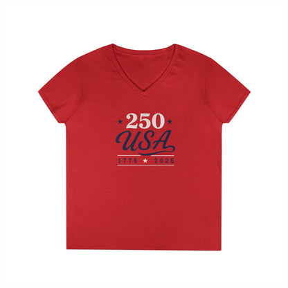 250 USA V-Neck T-Shirt