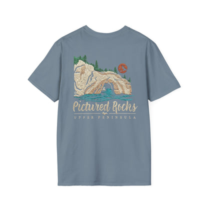 Pictured Rocks Lover's Leap T-Shirt - Back Print