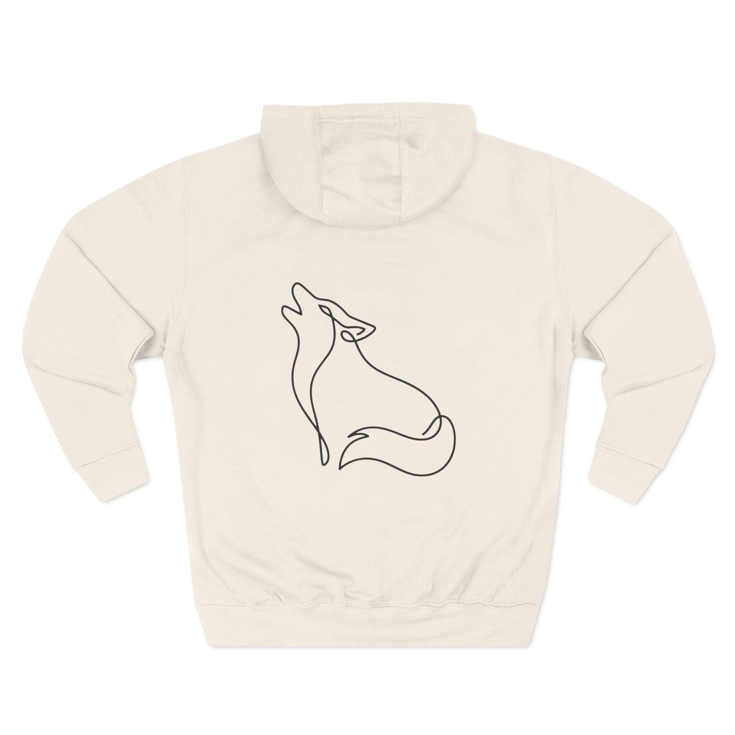 Wolf One Line Hoodie Backprint
