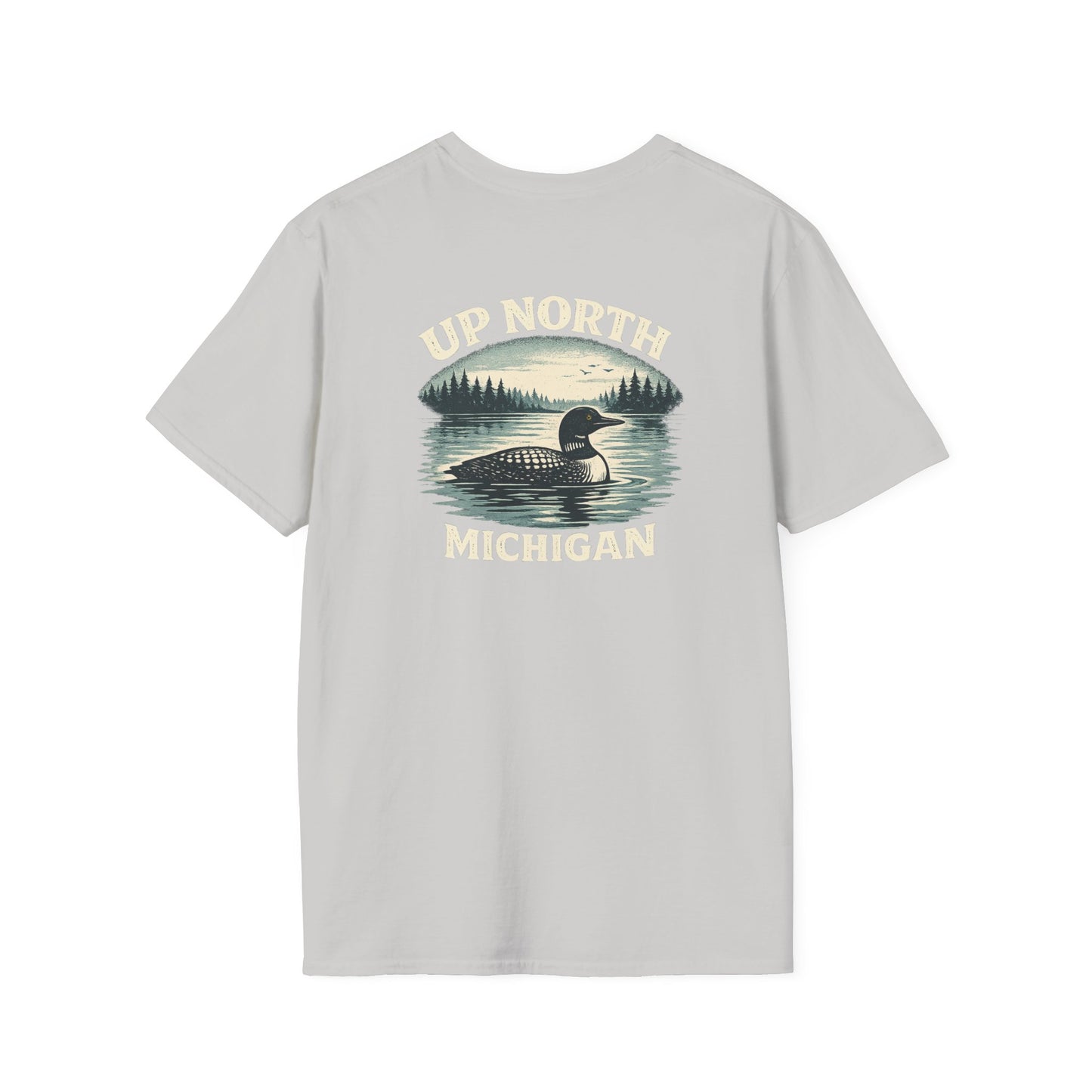 Loon Up North Michigan T-Shirt - Back Print