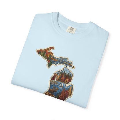 Michigan Scenic Patch Print T-Shirt - Heavyweight Comfort Colors
