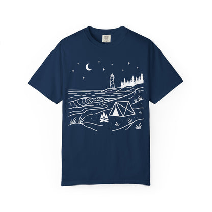 Beach Camping T-Shirt - Heavyweight Comfort Colors