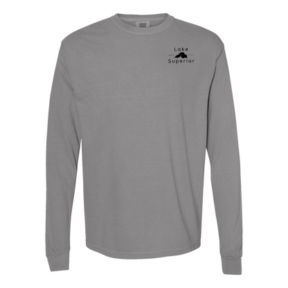 Lake Superior Long Sleeve T-Shirt Back Print - Comfort Colors
