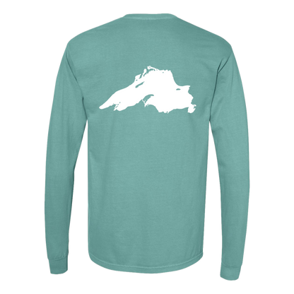 Lake Superior Long Sleeve T-Shirt Back Print - Comfort Colors
