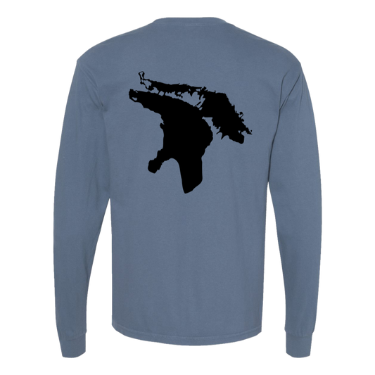 Lake Huron Long Sleeve T-Shirt Back Print - Comfort Colors