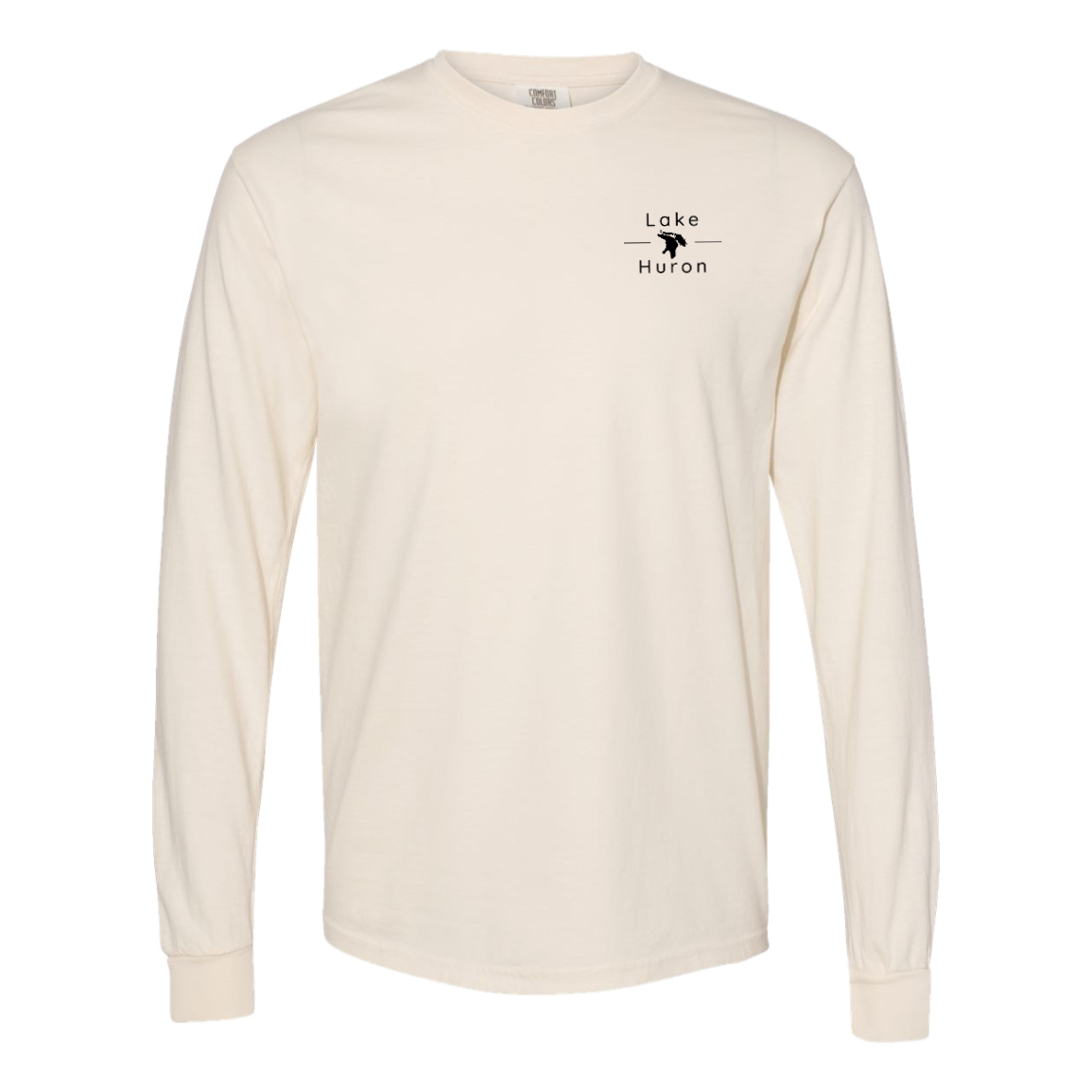 Lake Huron Long Sleeve T-Shirt Back Print - Comfort Colors