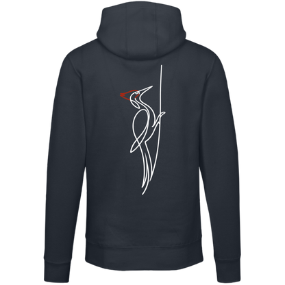 Pileated Woodpecker One-Line Hoodie Back Print