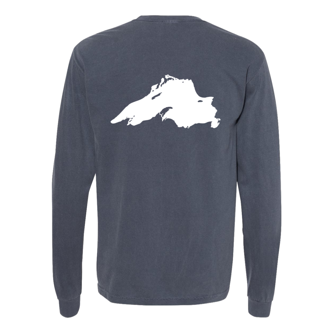 Lake Superior Long Sleeve T-Shirt Back Print - Comfort Colors