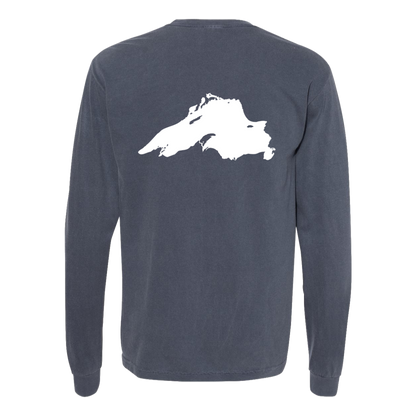 Lake Superior Long Sleeve T-Shirt Back Print - Comfort Colors