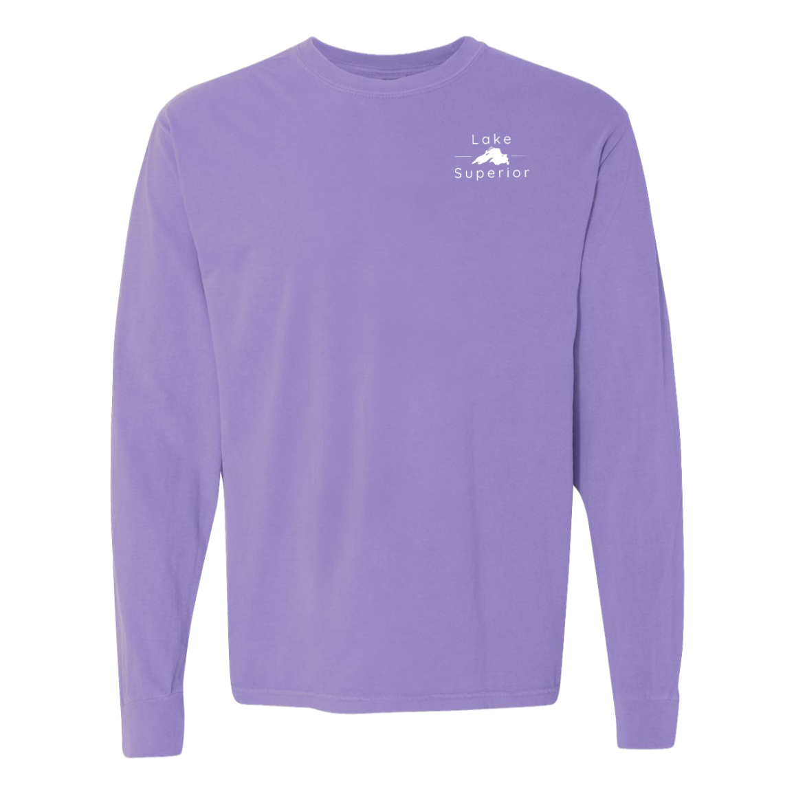Lake Superior Long Sleeve T-Shirt Back Print - Comfort Colors