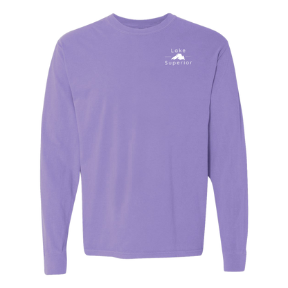 Lake Superior Long Sleeve T-Shirt Back Print - Comfort Colors