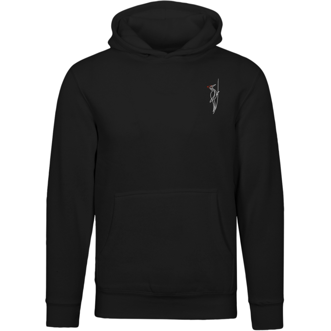 Pileated Woodpecker One-Line Hoodie Back Print