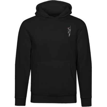 Pileated Woodpecker One-Line Hoodie Back Print